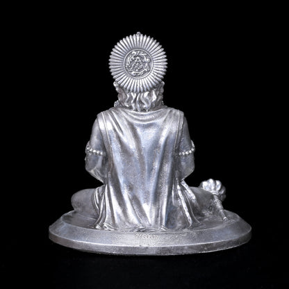 Meditating Hanumanji Pure Silver